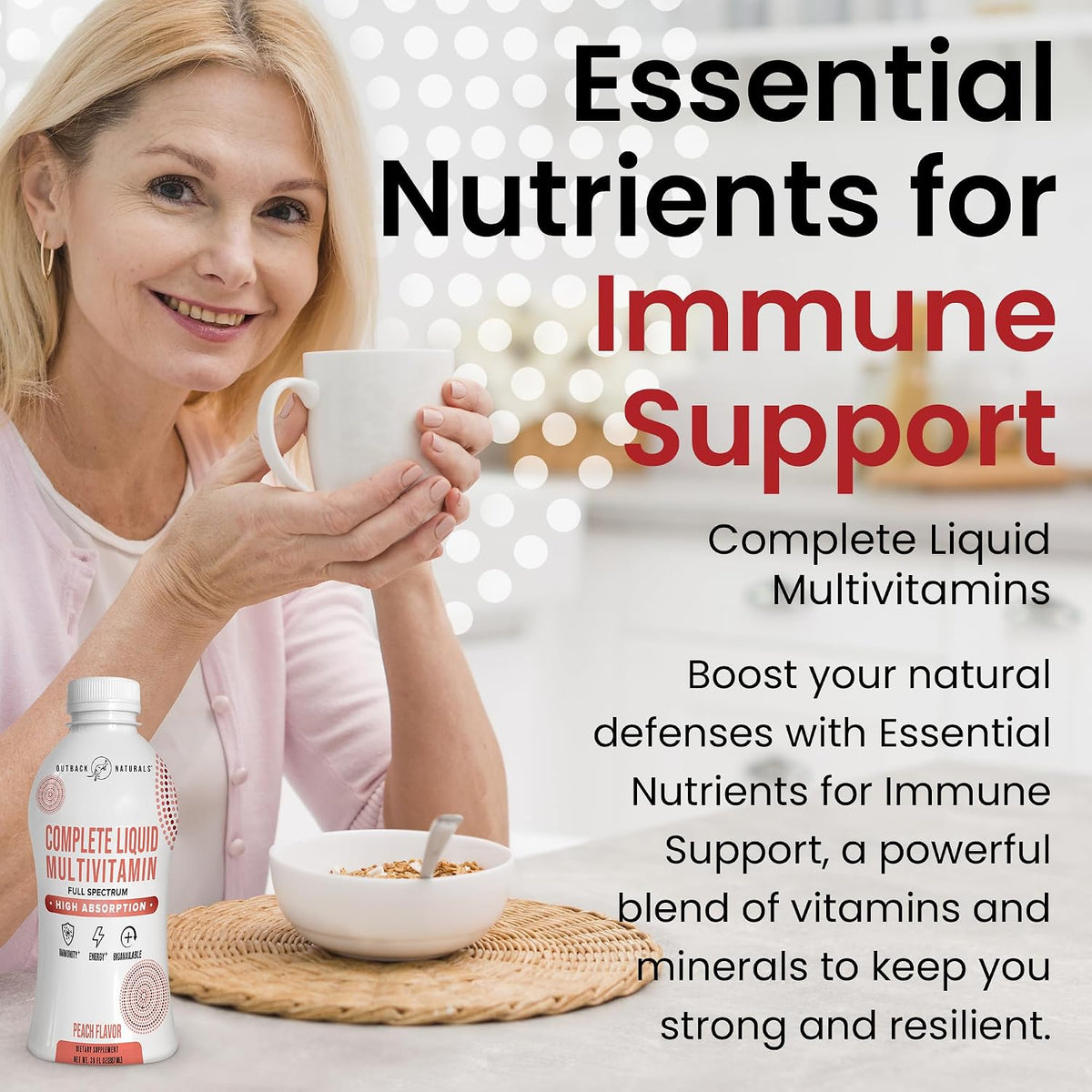 Outback Naturals Complete Liquid Multivitamin – High Absorption Formula for Immune, Energy & Joint Health - görsel 5