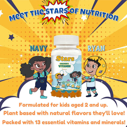 Vitastars Kids Multivitamin Gummies with Omega-3, 60 Gummies