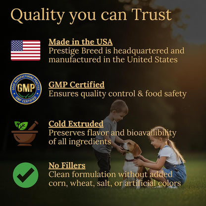 Prestige Breed Beagle Multivitamins, 90 Chewable Tablets with Real Bacon - Made in USA
