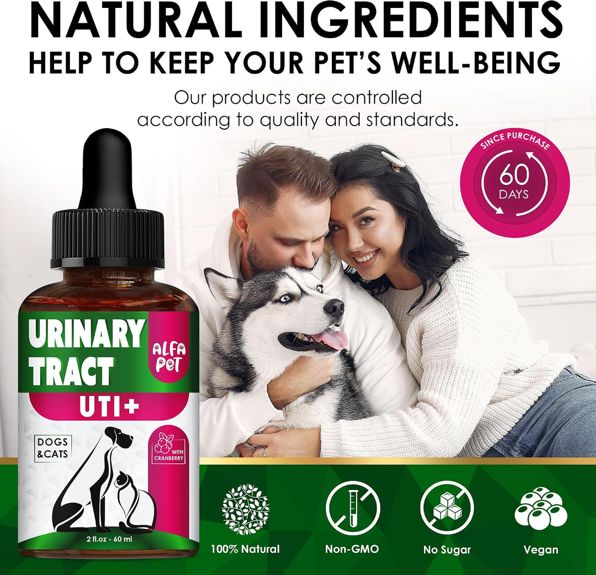 Cat and Dog Urinary Tract Support with Cranberry – Bladder and Kidney Health Drops – 60 ml - görsel 7