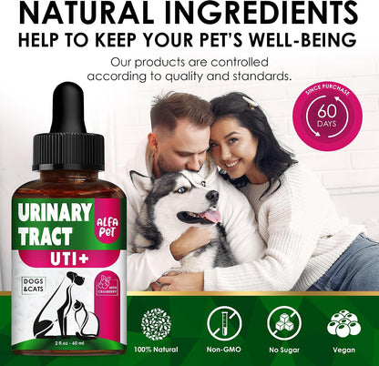 Cat and Dog Urinary Tract Support with Cranberry – Bladder and Kidney Health Drops – 60 ml