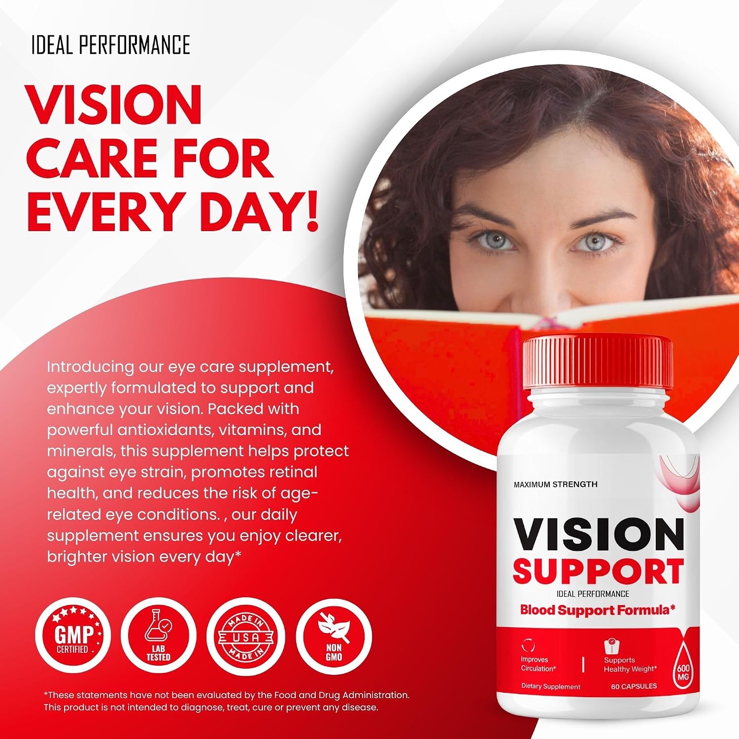 Vision Support Capsules – All Natural Advanced Formula for Eye Health (2 Pack) - görsel 5