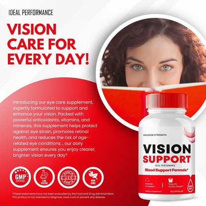 Vision Support Capsules – All Natural Advanced Formula for Eye Health (2 Pack)