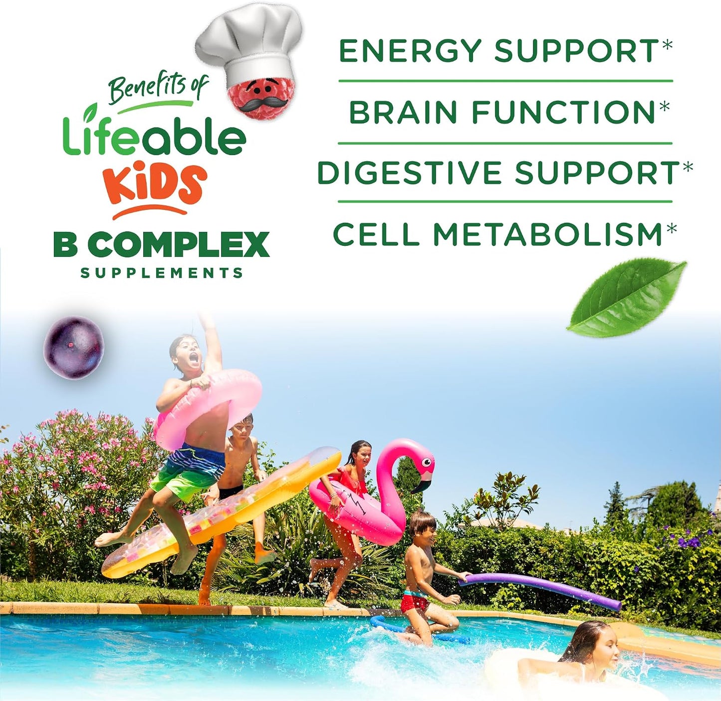 Lifeable Sugar-Free Vitamin B Complex for Kids - 90 Gummies - görsel 3