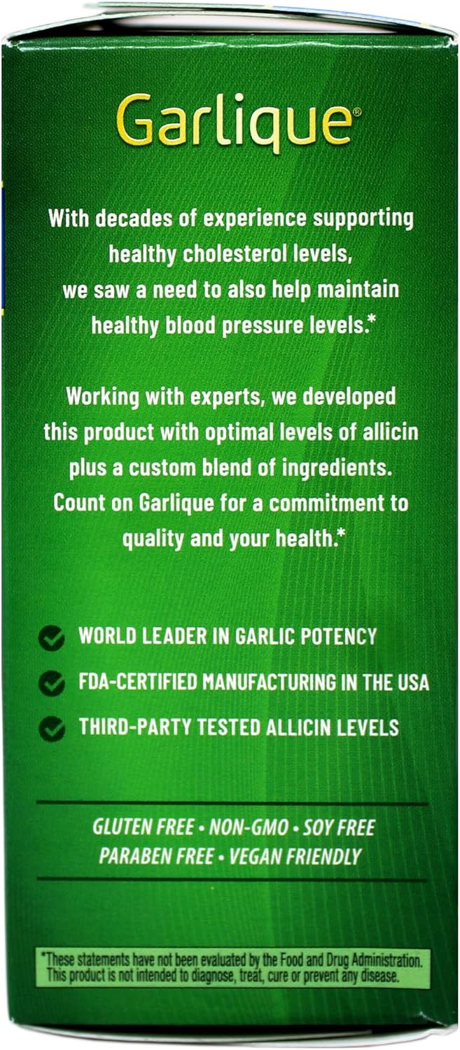 Garlique Healthy Blood Pressure Formula (60 Caplets, Pack of 2) - görsel 3
