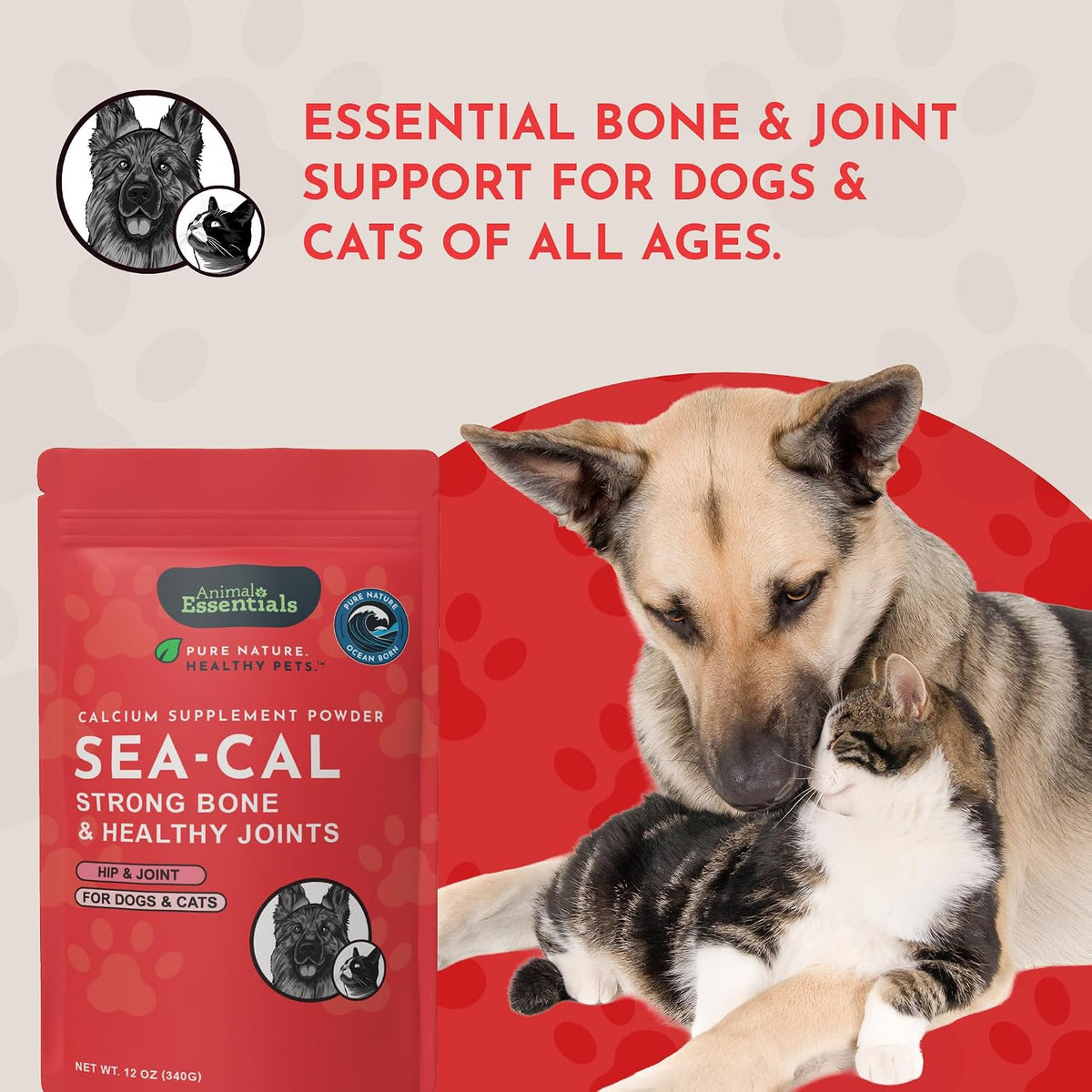 Sea-Cal Pure Seaweed Calcium Powder for Dogs – High digestibility – requires smaller serving sizes for effective – Image 9