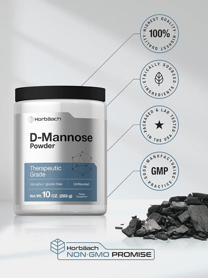 Horbaach D-Mannose Powder | 283 g | Unflavoured | Vegetarian, Non-GMO & Gluten-free