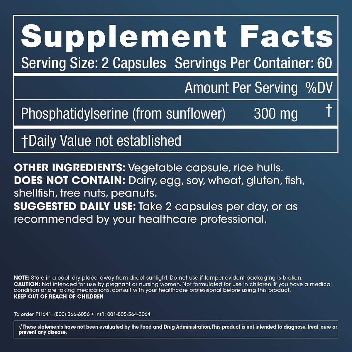 ProHealth Phosphatidylserine - Supports Cognitive Function, Nervous System & Post-Exercise Recovery - 300 mg per Serving, 120 Capsules - görsel 2