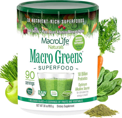 MacroLife Naturals Macro Greens Superfood Powder, 850 g
