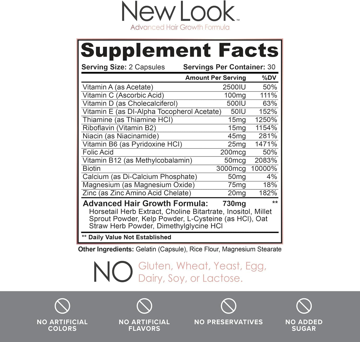 New Look Hair Growth Support Vitamins for Women and Men - görsel 6