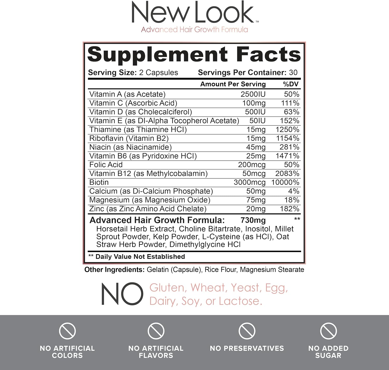 New Look Hair Growth Support Vitamins for Women and Men - görsel 6