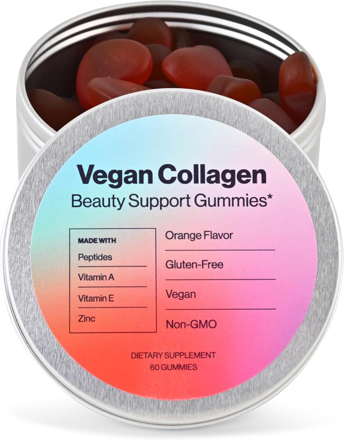 Habit + Habitat Vegan Beauty Support Gummies - Collagen Booster with Biotin, Vitamins C, A, E, Folic Acid - 60 Gummies - görsel 1