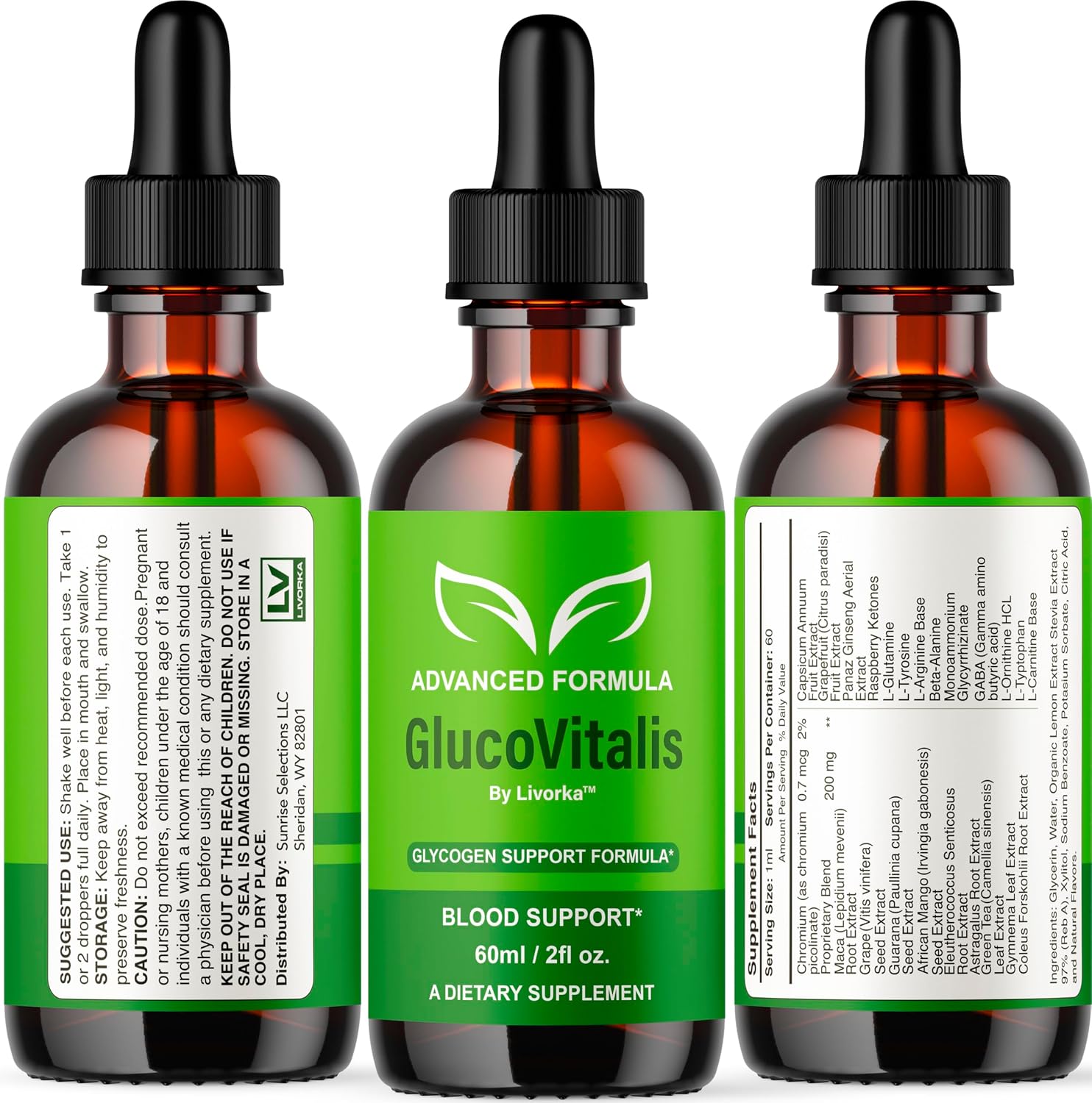 GlucoVitalis Drops (2-Pack) - Liquid Supplement, All-Natural Advanced Formula, 2-Month Supply - görsel 8