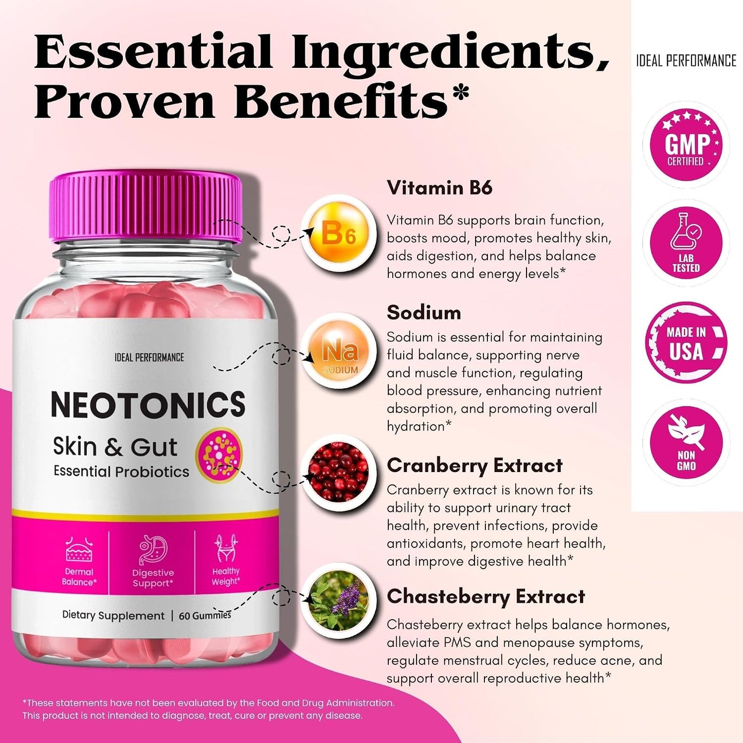 Neotonics Skin and Gut Gummies (3 Pack) - görsel 6