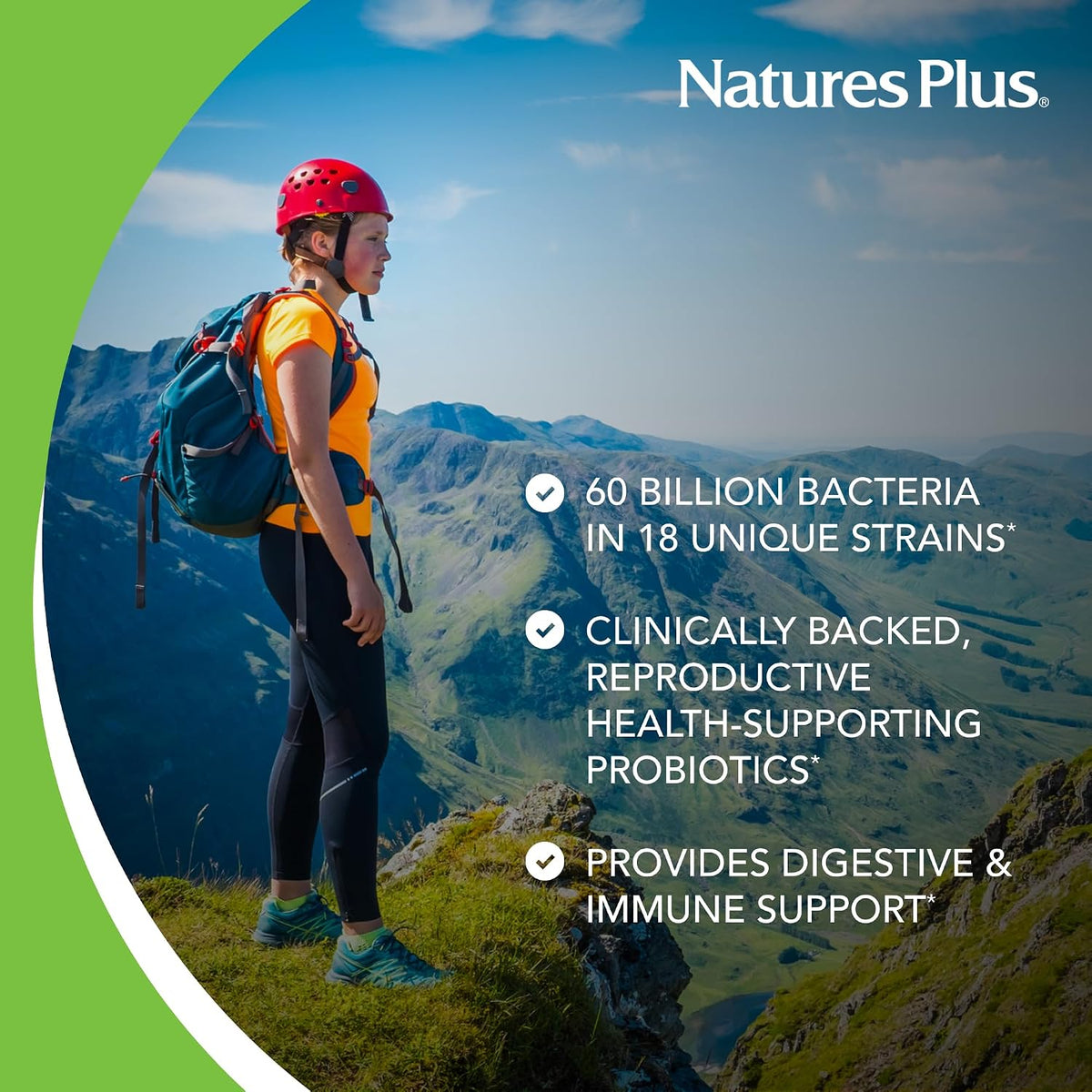 NaturesPlus GI Natural Probiotic for Women - 30 Capsules - Digestive & Immune Support, Urinary Tract Health - with Cranberry - Gluten-free - 30 Servings - görsel 3