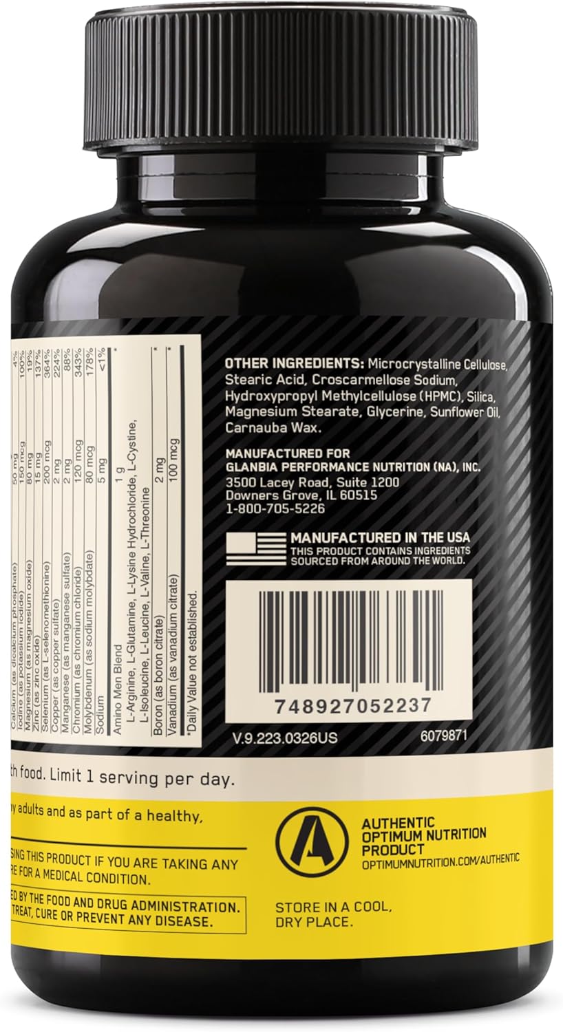 Optimum Nutrition Opti-Men Men's Daily Multivitamin - Immune Support, 90 Tablets - görsel 7