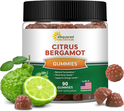 aSquared Nutrition Citrus Bergamot Gummies - 500mg Citrus Bergamot Extract Food Supplement