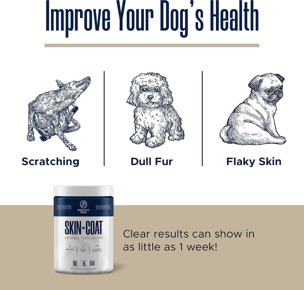Healthy Pup Dog Fish Oil Supplements - 180 Chews - görsel 4