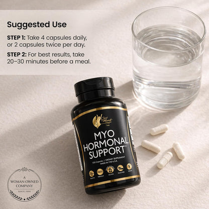 Cocó March N.M.D Myo-Inositol Hormonal Support for Women – Supports Hormone Balance & Menopause Wellness, Energy & Metabolism – Gluten-free, Dairy-free, Vegan – 120 Capsules