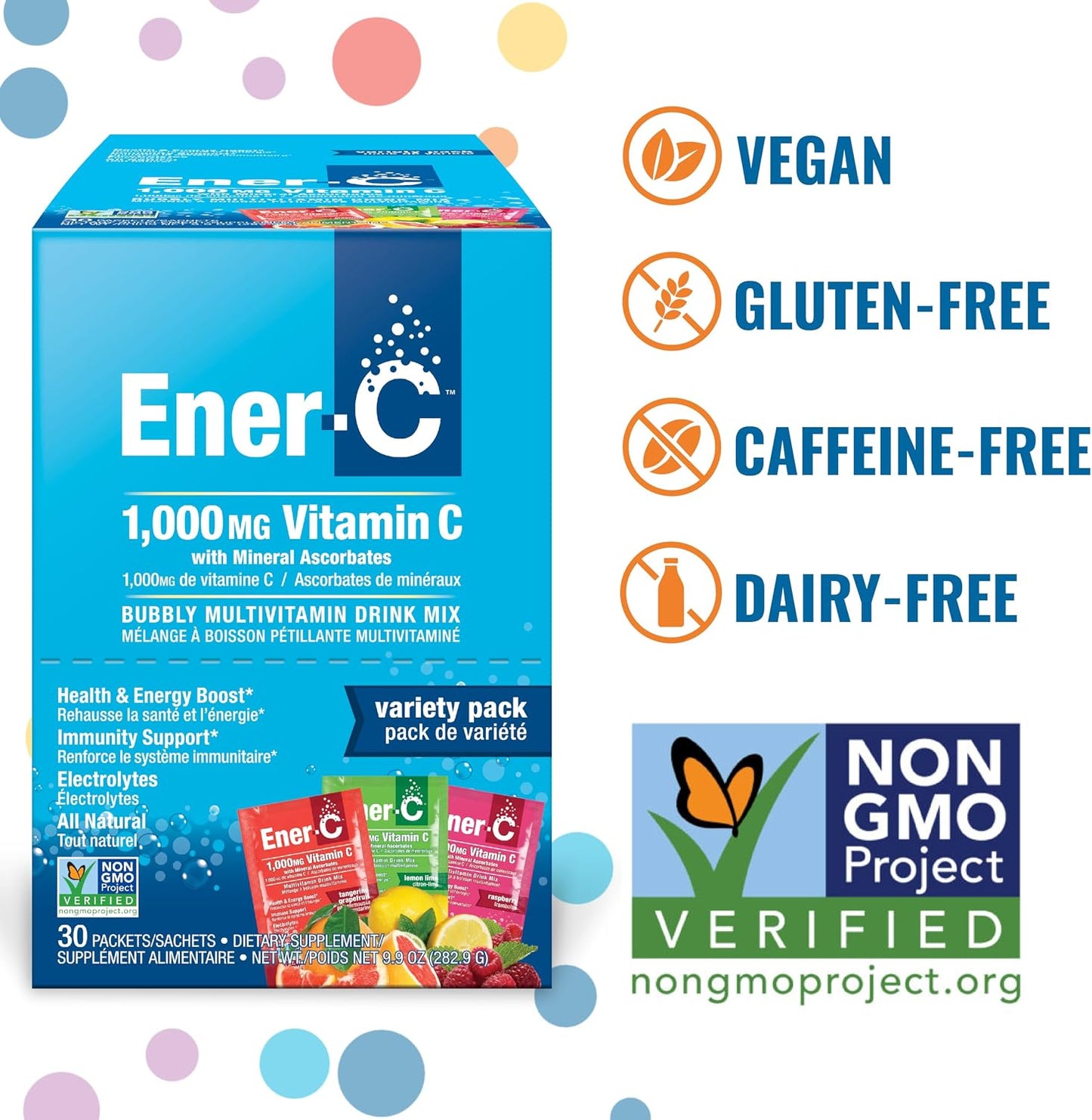 Ener-C Multivitamin Drink Mix – Healthy Energy Variety Pack, 30 Sachets - görsel 2