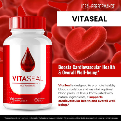 Vitaseal Capsules - Blood Support Food Supplement, Premium Formula for Healthy Circulation & Stable Levels (5 Pack)