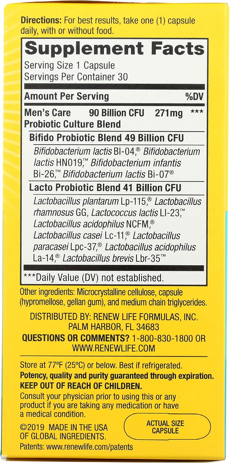 Renew Life Ultimate Flora Men's Care Probiotic, 30 Capsules - görsel 5
