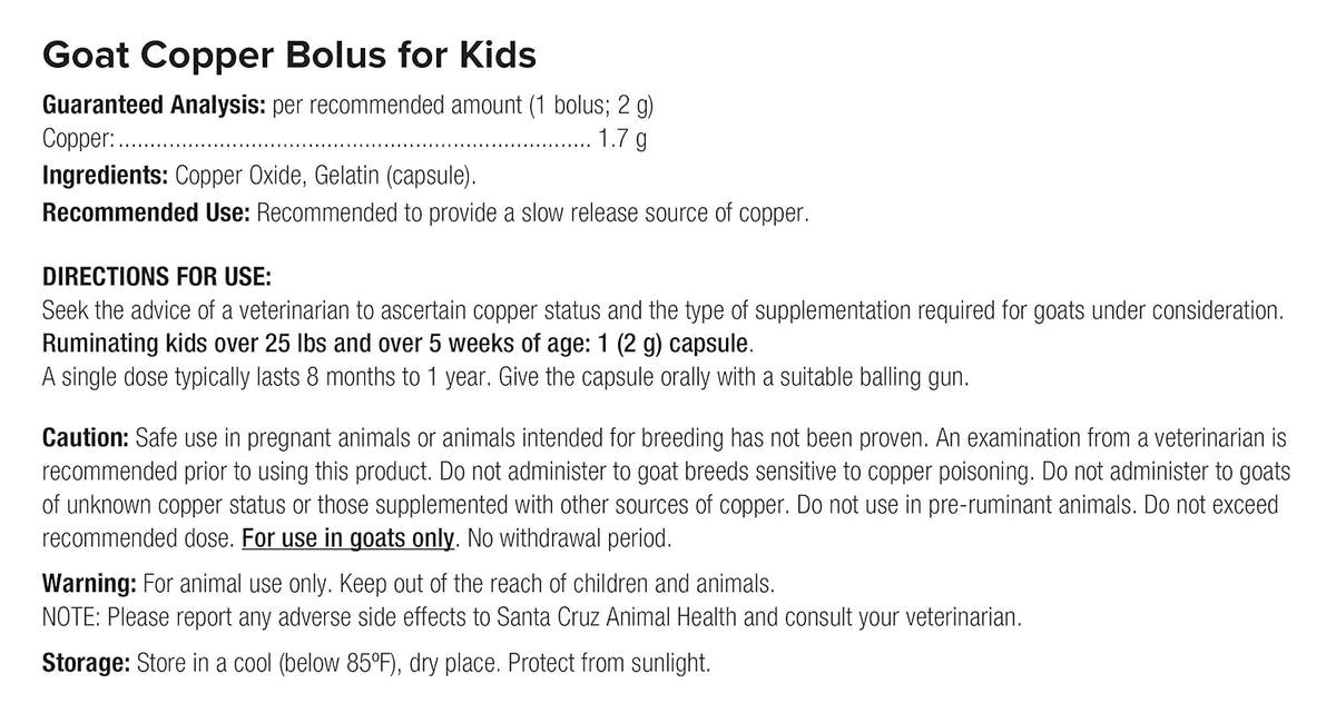 UltraCruz Goat Copper Bolus Supplement for Kids, 25 Count - görsel 2