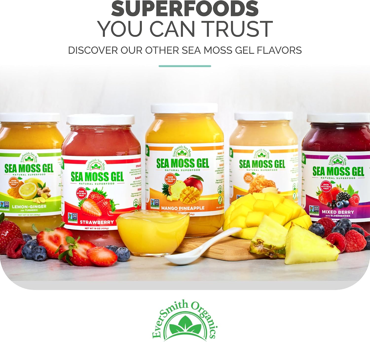 Wildcrafted Irish Sea Moss Gel, Mango Pineapple (454 g) - görsel 8