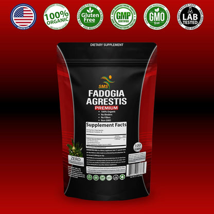 Fadogia Agrestis Extract Capsules – High Strength 1,000mg Serving – Organic, Non-GMO, Third Party Tested – 100 Vegetable Capsules