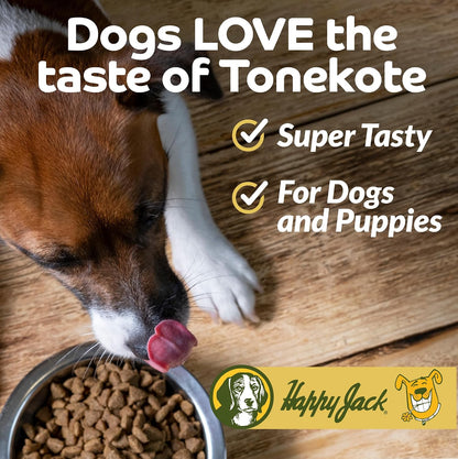 Happy Jack Tonekote Dog Skin & Coat Supplement, Oil for Dogs with Essential Fatty Acids & Vitamins for Itch Relief, Hot Spots, Dull Coat, Dry Skin, Excessive Shedding, 473 ml