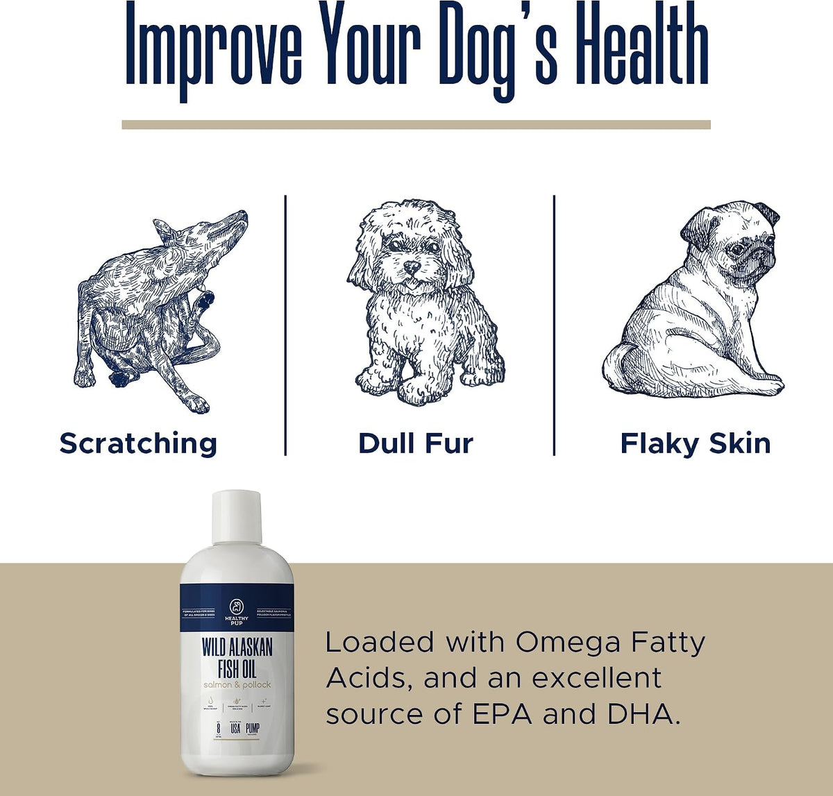 Wild Alaskan Salmon Oil for Dogs with Pollock – 8 oz - görsel 4