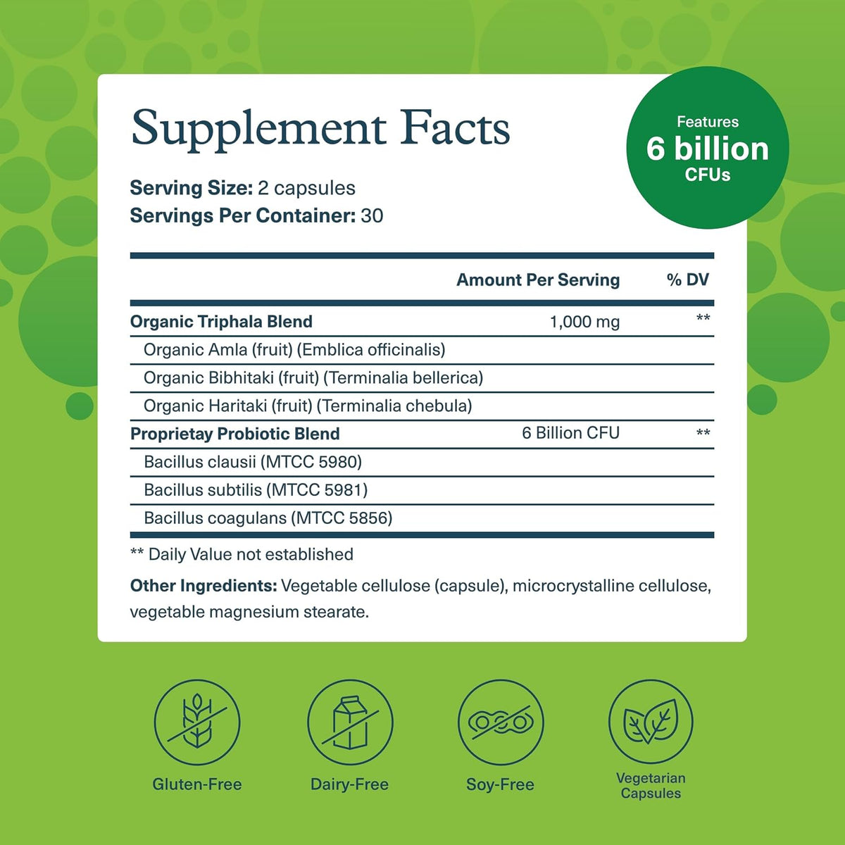 Youtheory Spore Probiotic - 6 Billion CFU with Prebiotics - 60 Vegetarian Capsules - görsel 2