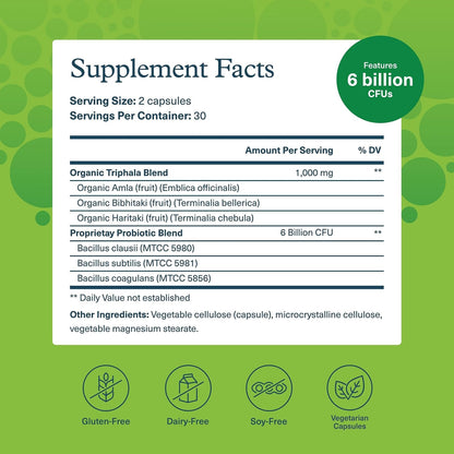 Youtheory Spore Probiotic - 6 Billion CFU with Prebiotics - 60 Vegetarian Capsules