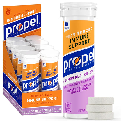 Propel Immune Support Tablets, Lemon – Immune System Support: Each tablet provides 100% NRV of Vitamin C and a – Image 1