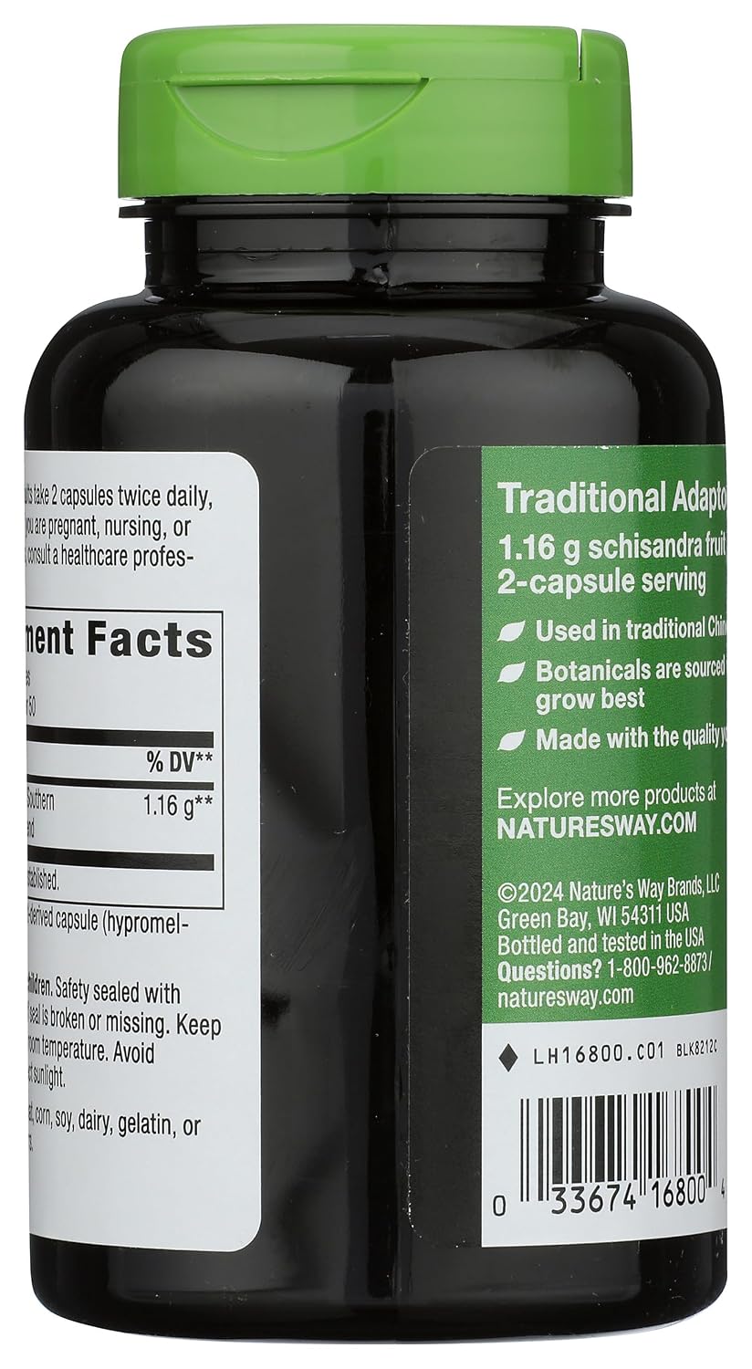 Nature's Way Schisandra Fruit, 1,160 mg per Serving, 100 Vegetarian Capsules - görsel 2