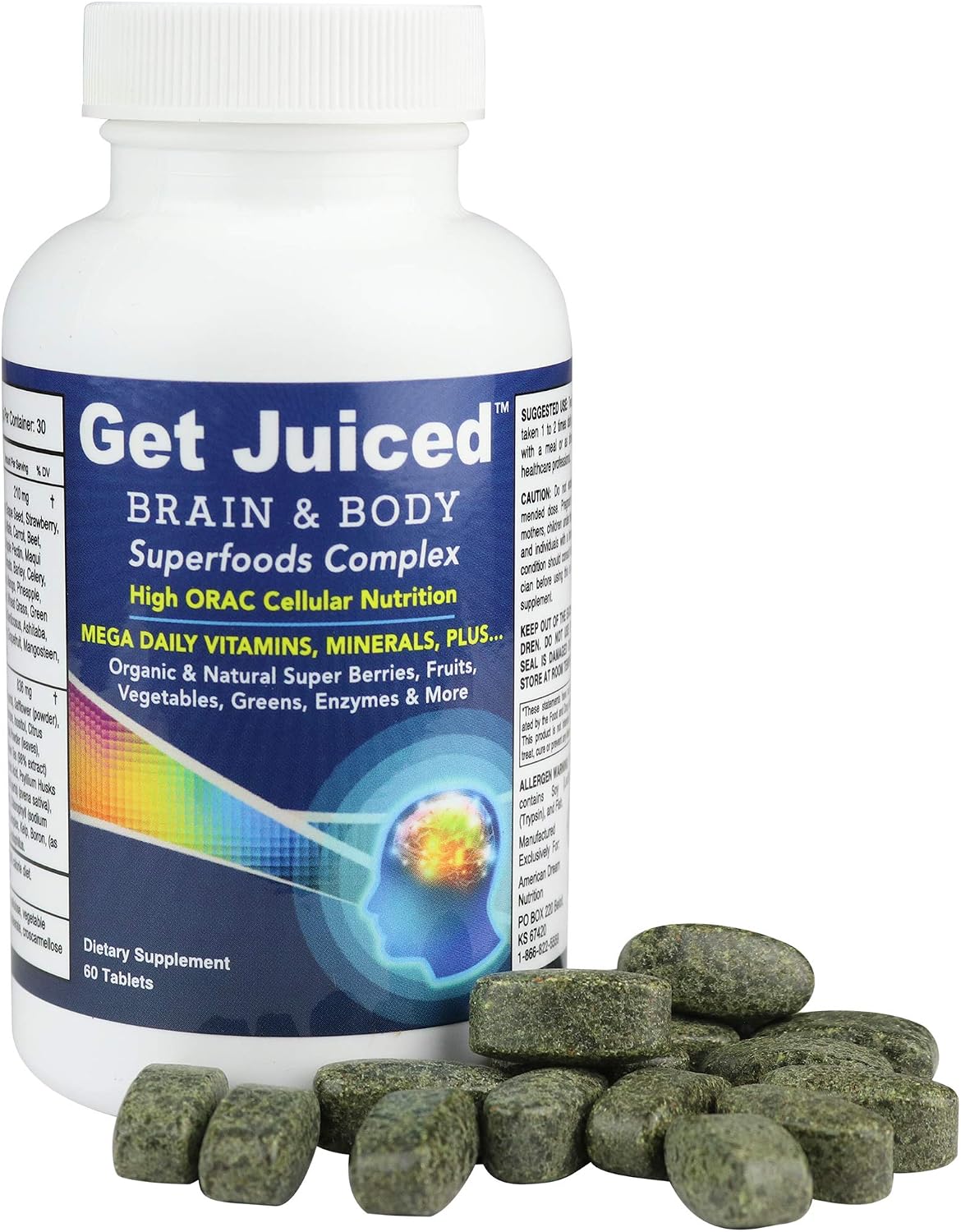ADN Get Juiced: Whole Food Daily Vitamin and Mineral Complex, 30 Servings - görsel 1