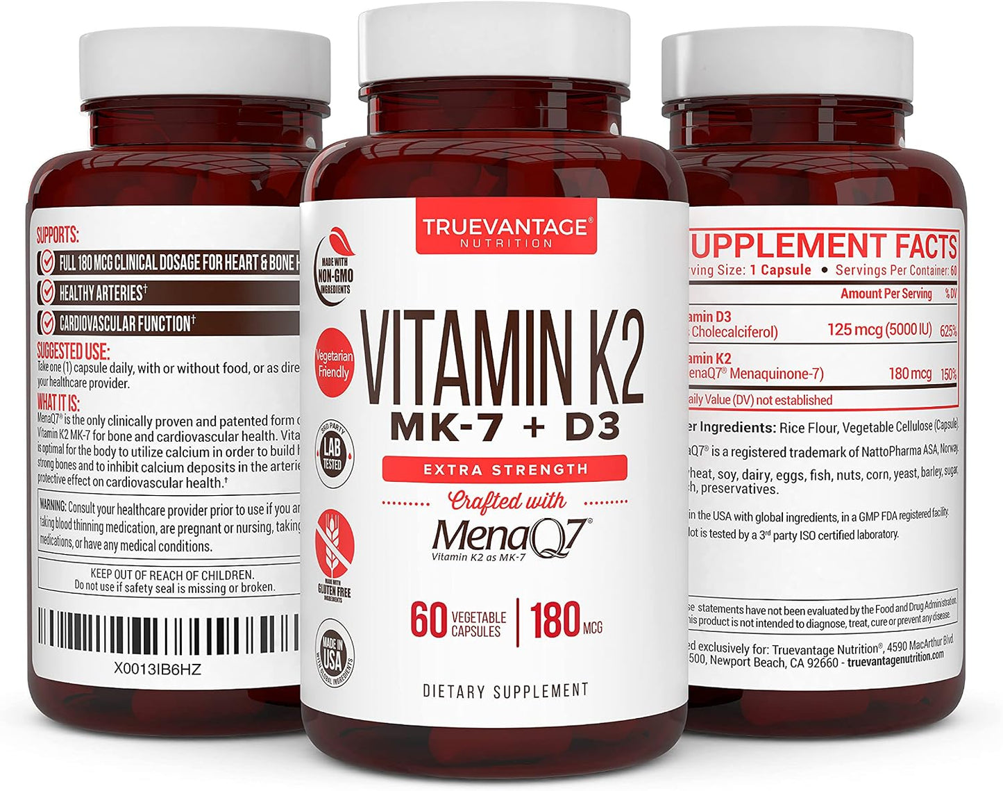 Vitamin D3 5000 IU with K2 MK7 180 mcg – MenaQ7 – 60 Vegetable Capsules - görsel 6