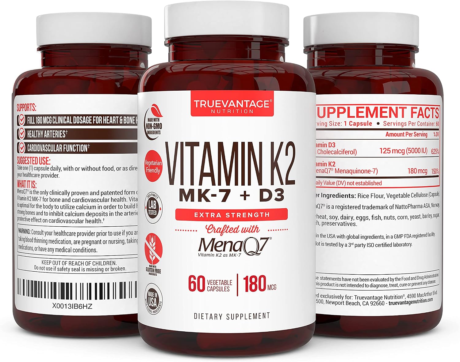 Vitamin D3 5000 IU with K2 MK7 180 mcg – MenaQ7 – 60 Vegetable Capsules - görsel 6