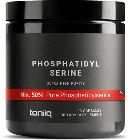 Toniiq Phosphatidylserine - 400mg - 50% Purity - Soya-free - 90 Vegetarian Capsules