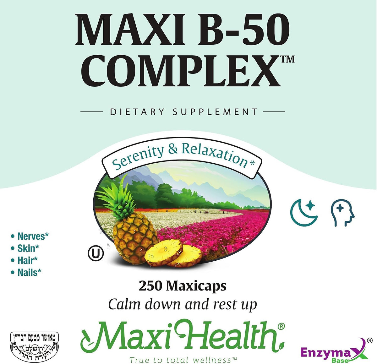 Maxi Health Stress Relief Vitamin B Complex - Vegan, Gluten & Soya Free, 250 Count - görsel 5