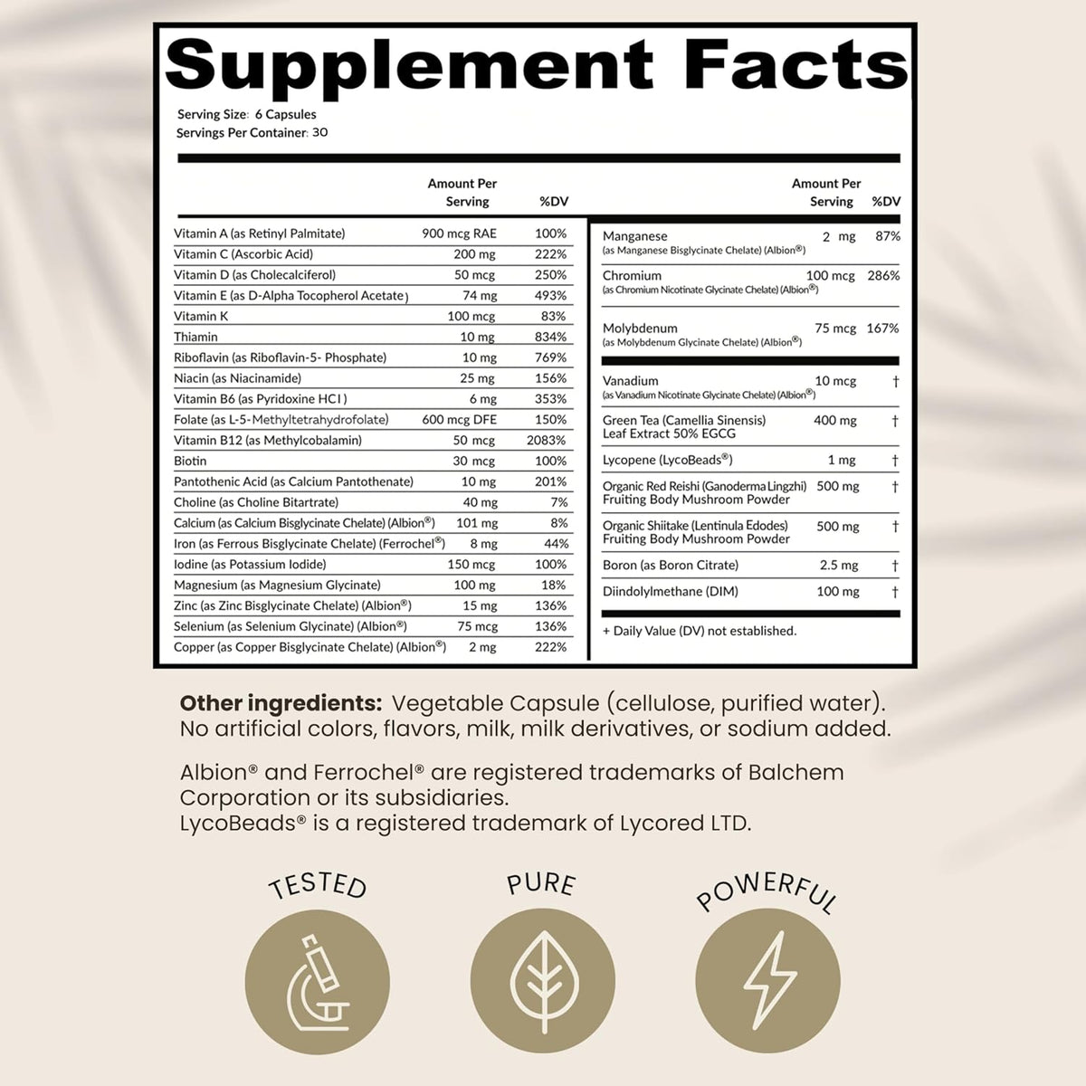 HPD Rx ONE Immunity Boost Multivitamin for Women and Men – 180 Capsules - görsel 5