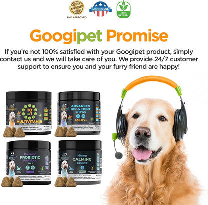 Googipet Premium Dog Multivitamin Chewable - Joint Support, Probiotics & Omegas (Chicken Flavour)