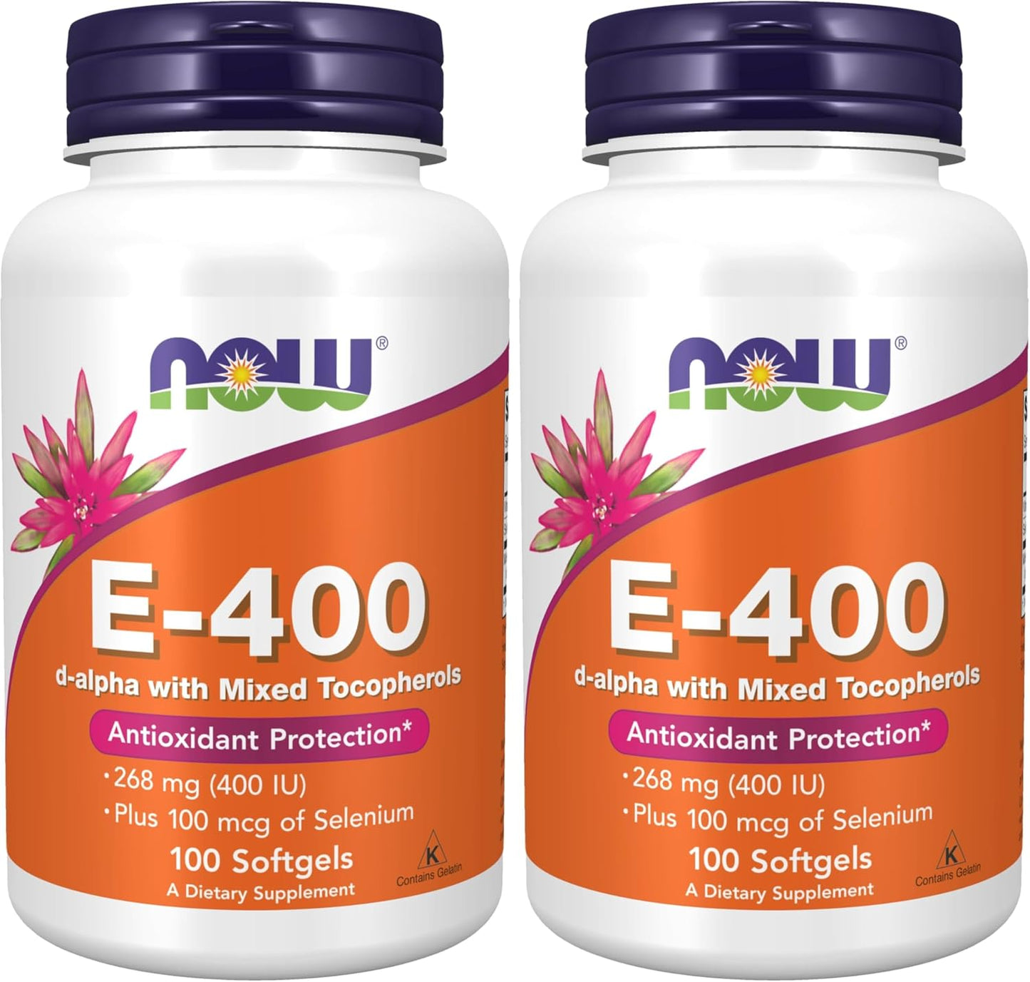 NOW Supplements Vitamin E-400 IU with Mixed Tocopherols, 100 Softgels - görsel 9
