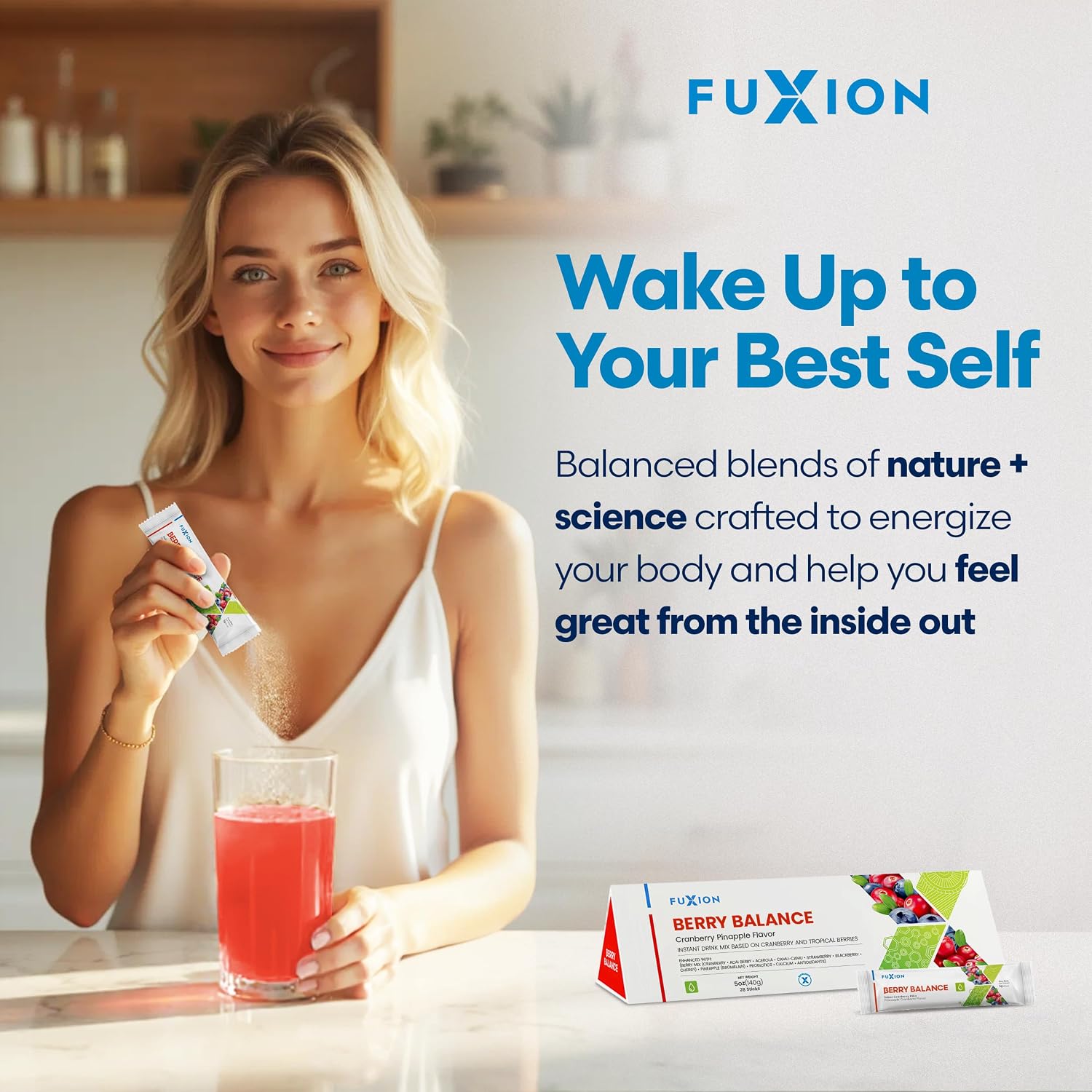 FuXion Berry Balance – Urinary Tract Support Drink | Probiotic & Antioxidant Blend | Mixed Berry | 28 Sticks - görsel 4