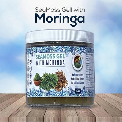 Organic Sea Moss Gel with Moringa and Cinnamon - 454 g