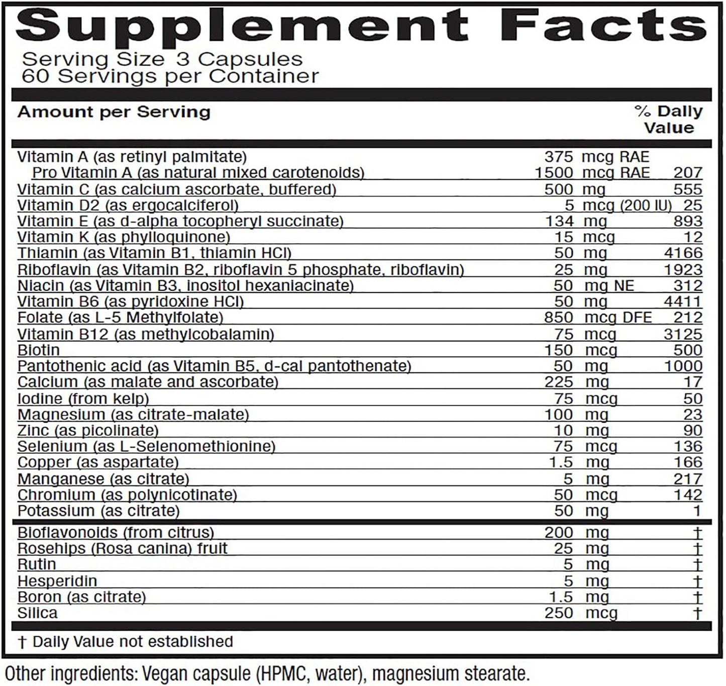 Vitanica Women's Symmetry, High Potency Daily Multivitamin, Vegan, 180 Capsules - görsel 2