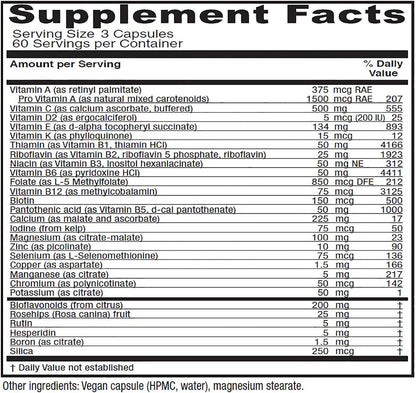 Vitanica Women's Symmetry, High Potency Daily Multivitamin, Vegan, 180 Capsules