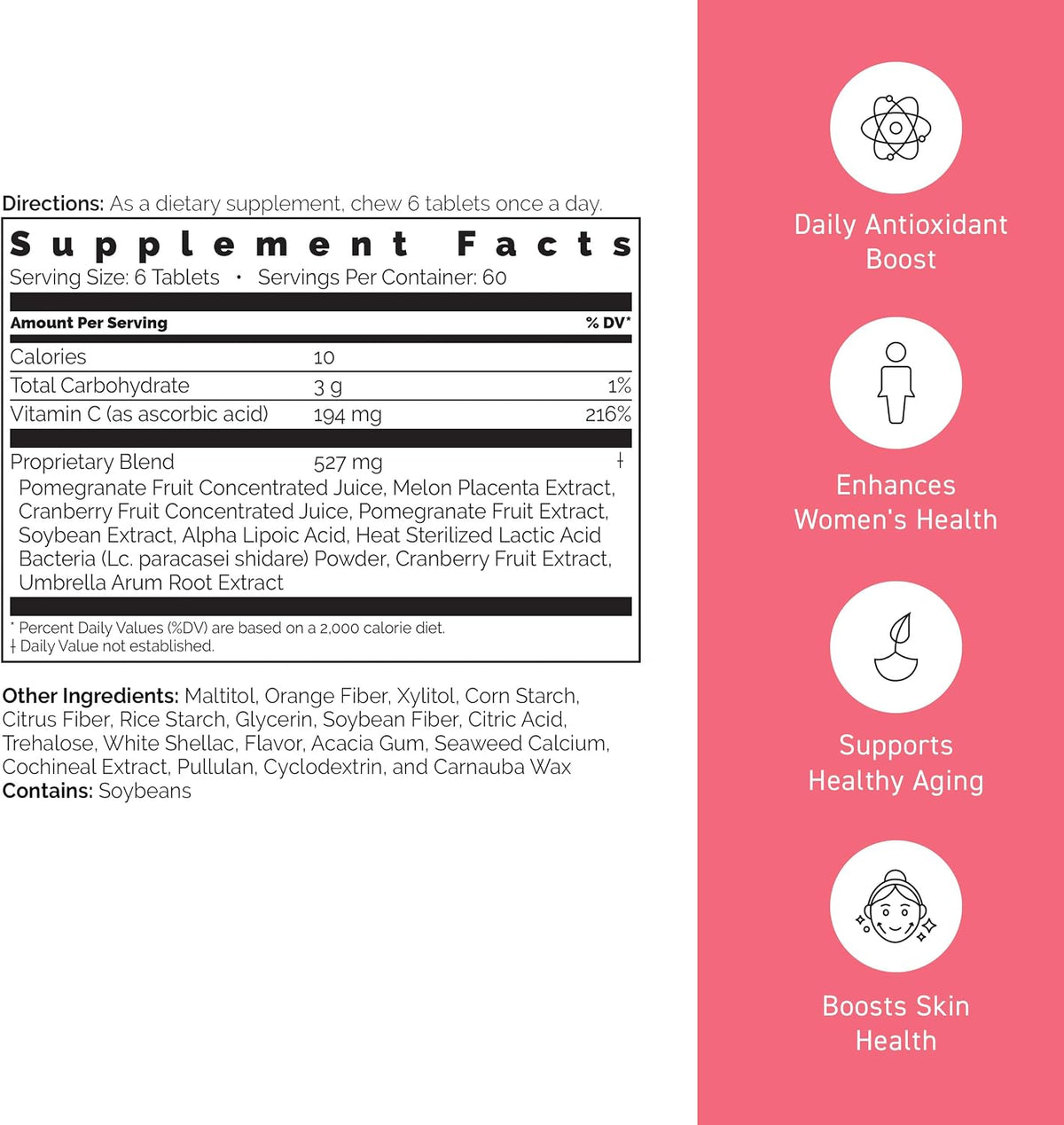 Umeken Pomegranate Balls – Chewable Supplement with Natural Vitamins and Minerals, 360 Count - görsel 6