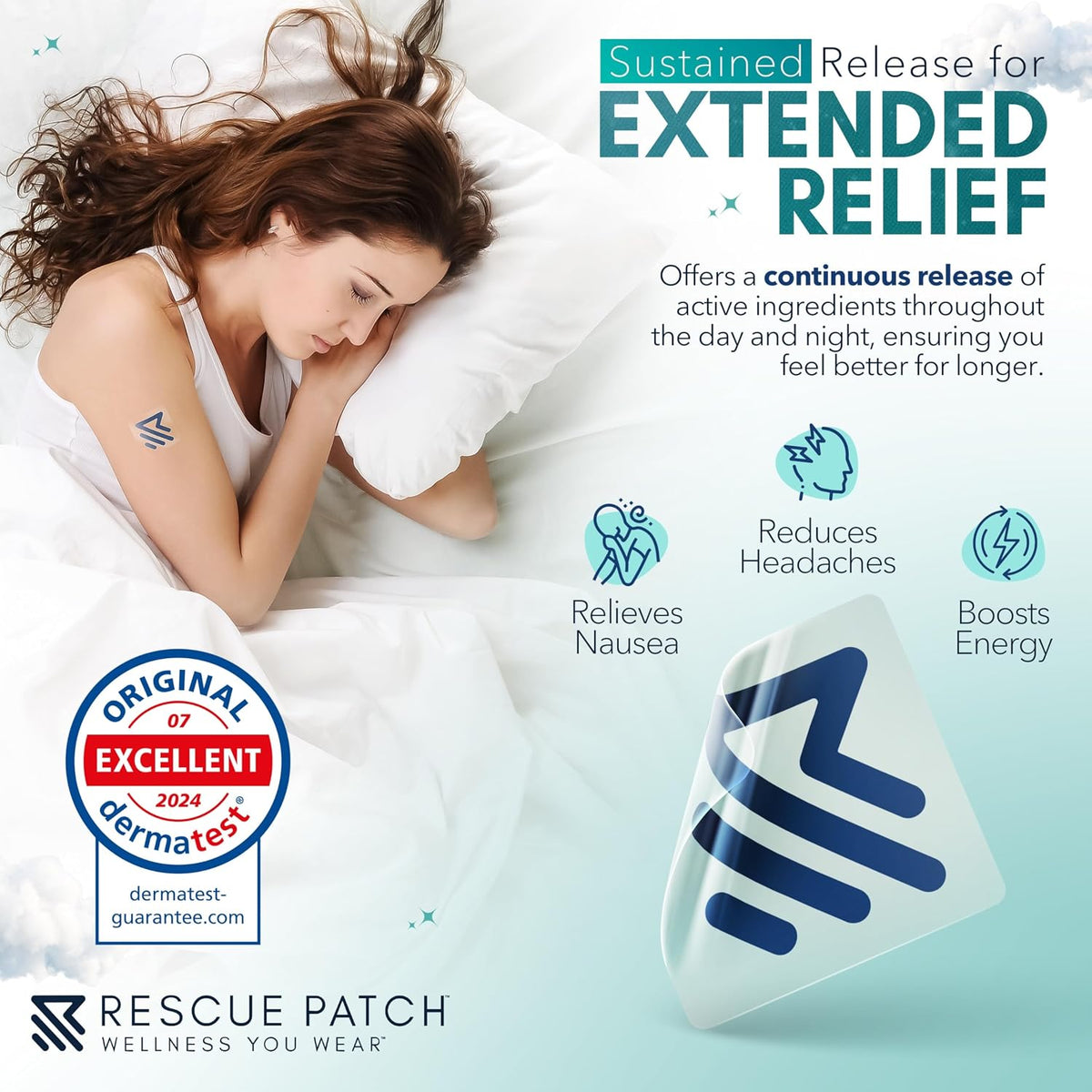 Rescue Patch Morning Vitality & Energy Patches – Day & Night Support with Vitamin B1 & Glutathione (12 Pack) - görsel 6