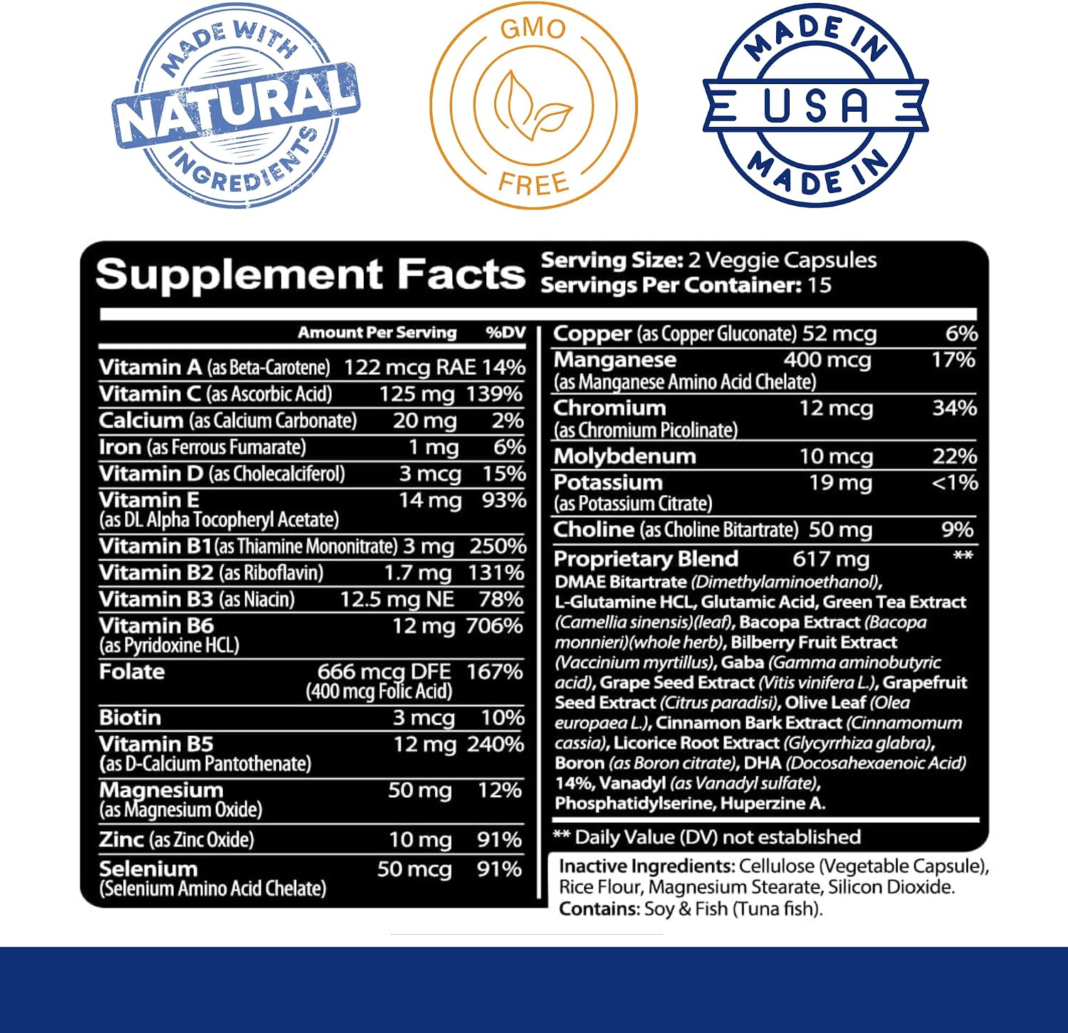 Kaya Naturals Neuro Brain - Nootropic Brain Support Supplement for Memory and Focus (30 Capsules) - görsel 3